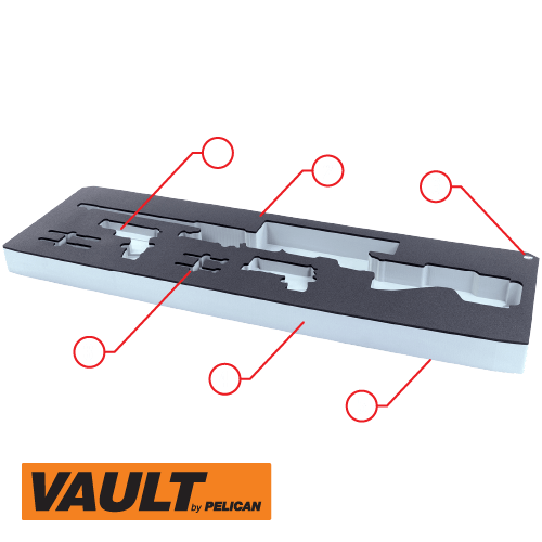 Customizable Foam Insert for Pelican Vault V800 [Foam Only]