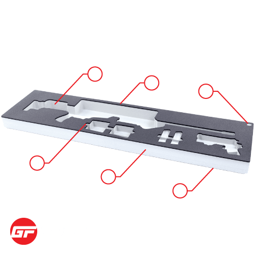 5-Pistol Foam Insert with Pelican 1510 Case