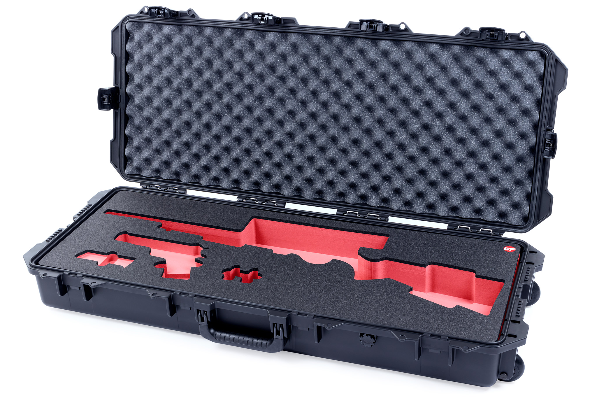 DESIGN YOUR OWN 44 LARGE RIFLE Waterproof Hard Case with Custom Laser CUT Foam  inserts BLACK / FDE