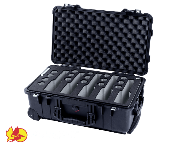 Pelican 1510 Case + Foam Insert for 5 Handguns & 16 Clips