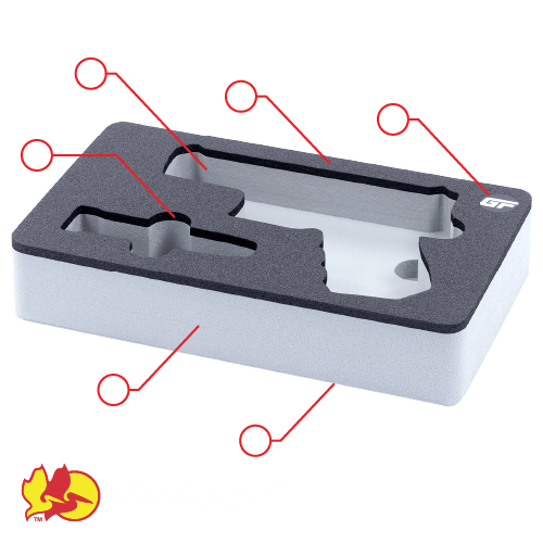  Pelican Case 1170 Custom Foam Insert for Smith & Wesson Shield  9mm & Magazine (Foam Only) : Sports & Outdoors