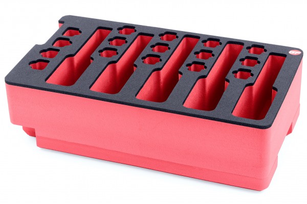 Red 5-Pistol Foam Insert for Pelican 1510