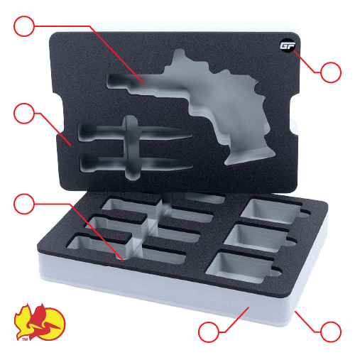 Pelican 1750 Custom Foam Insert with Case