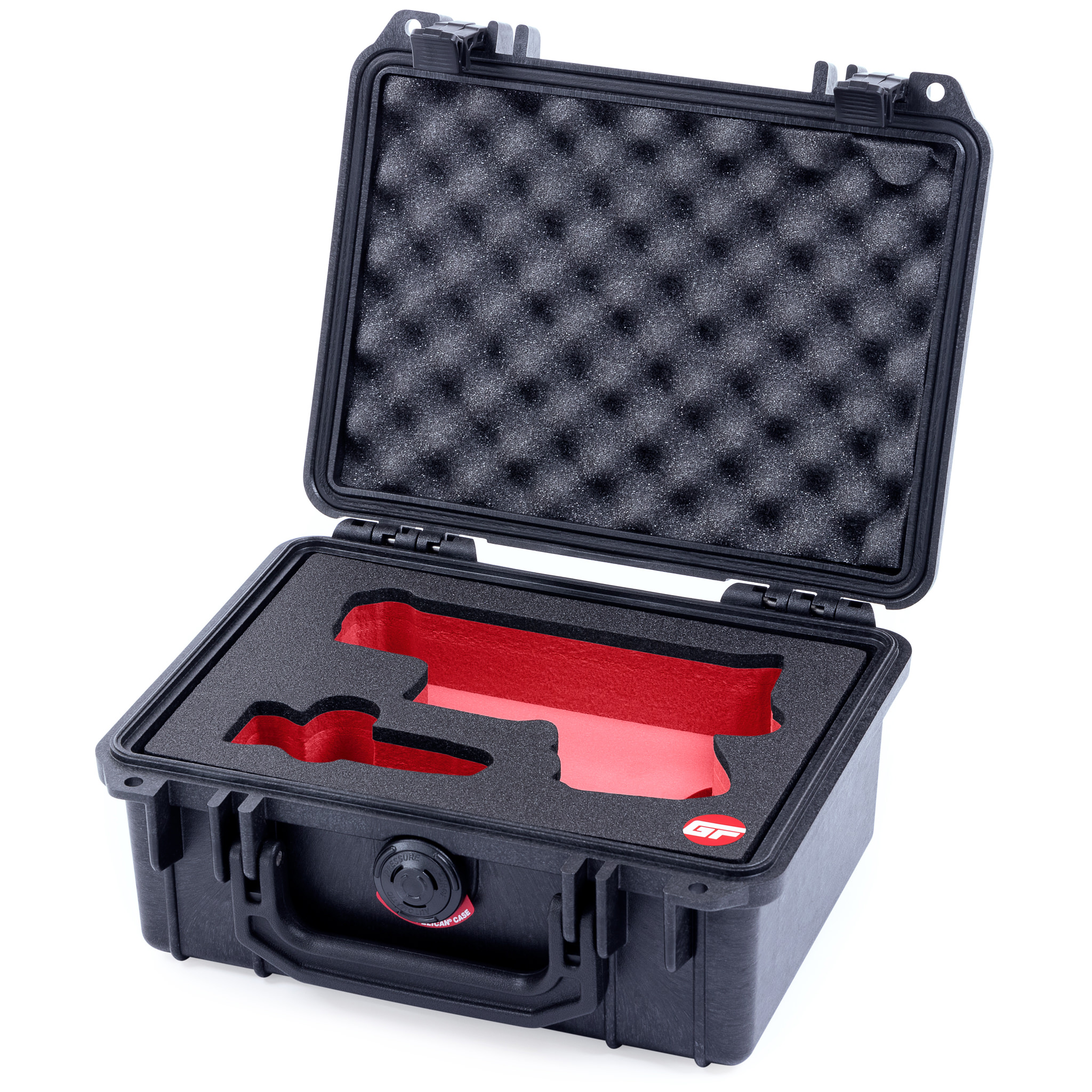 Custom Gun Foam in Pelican 1150 Case Red